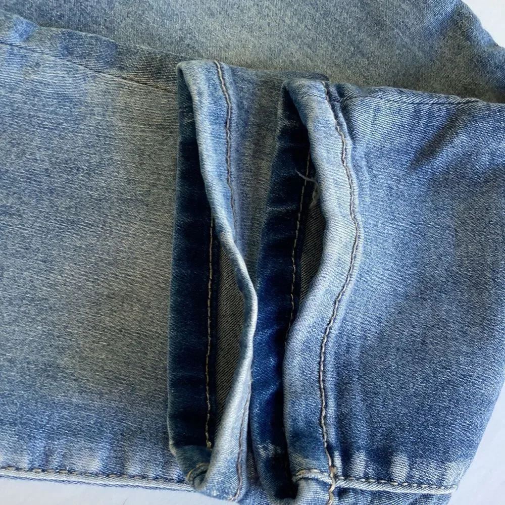 👖High Rise Sculpting Skinny Crop Distressed Jeans Size 9 - Picture 10 of 14